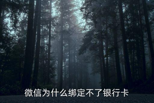 微信為什么綁定不了銀行卡