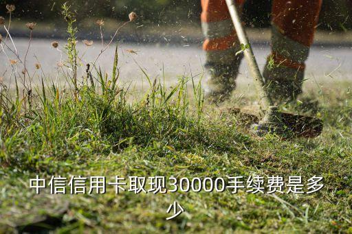 中信信用卡取現(xiàn)30000手續(xù)費(fèi)是多少
