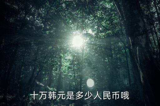 十萬韓元是多少人民幣哦