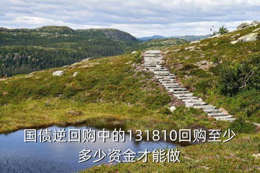 國債逆回購中的131810回購至少多少資金才能做