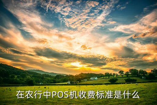 在農(nóng)行中POS機(jī)收費(fèi)標(biāo)準(zhǔn)是什么