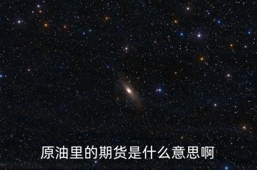 原油里的期貨是什么意思啊
