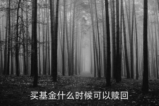 買基金什么時候贖回，基金什么時候可以贖回