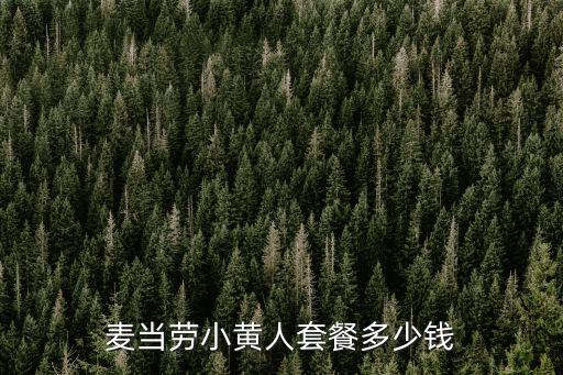 麥當(dāng)勞小黃人套餐多少錢