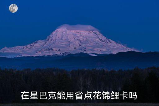 在星巴克能用省點花錦鯉卡嗎