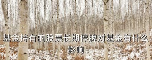 基金停止交易 對基金有什么影響，基金持有的股票長期停牌對基金有什么影響