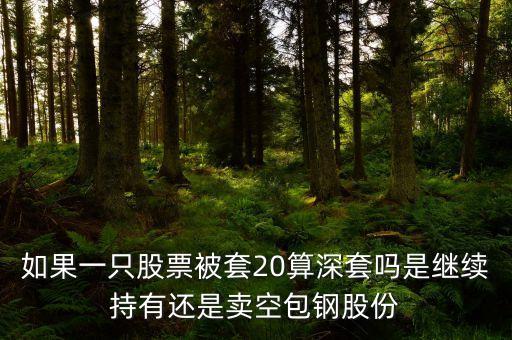 如果一只股票被套20算深套嗎是繼續(xù)持有還是賣空包鋼股份