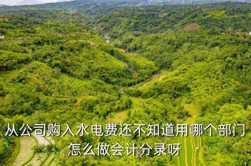 從公司購(gòu)入水電費(fèi)還不知道用哪個(gè)部門怎么做會(huì)計(jì)分錄呀