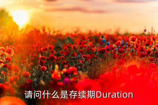 請問什么是存續(xù)期Duration