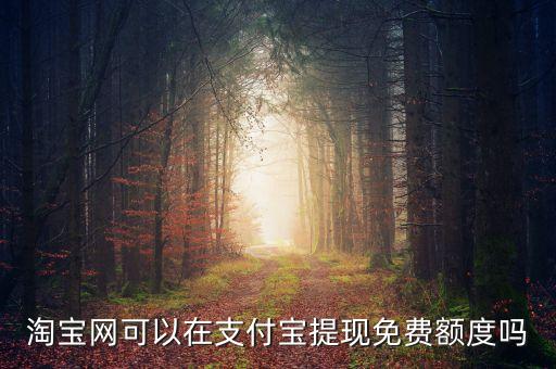 淘寶網(wǎng)可以在支付寶提現(xiàn)免費(fèi)額度嗎