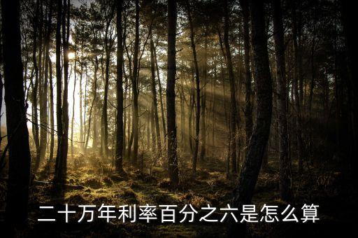 借20萬6利的利息是多少，二十萬年利率百分之六是怎么算
