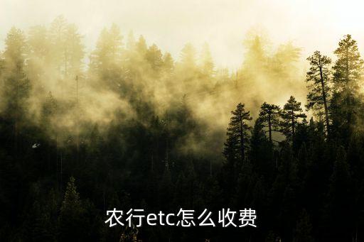 農(nóng)行etc怎么收費(fèi)