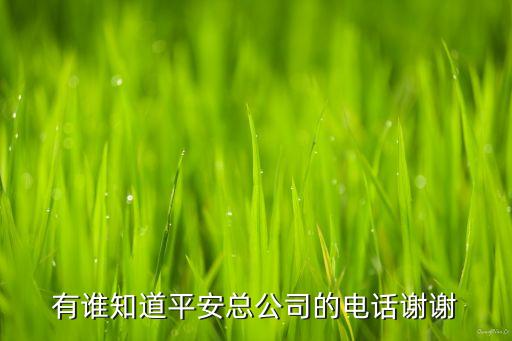 平安集團(tuán)天河總部電話是多少人，中國(guó)平安保險(xiǎn)公司座機(jī)電話