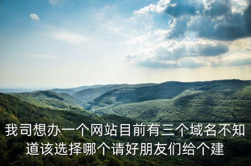 我司想辦一個網(wǎng)站目前有三個域名不知道該選擇哪個請好朋友們給個建