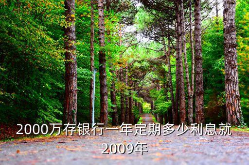存2000萬(wàn)一年利息是多少，2000萬(wàn)人民幣存銀行一年有多少利息
