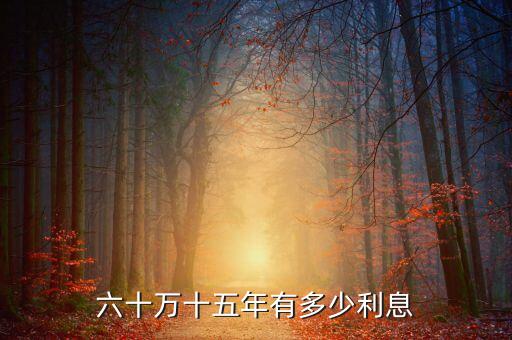 六十萬十五年有多少利息