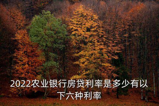 農(nóng)業(yè)銀行商業(yè)房貸利率是多少，個(gè)人住房貸利率是多少 農(nóng)業(yè)銀行