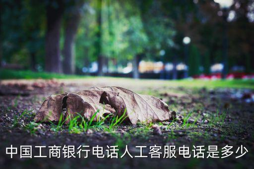 中國工商銀行電話人工客服電話是多少