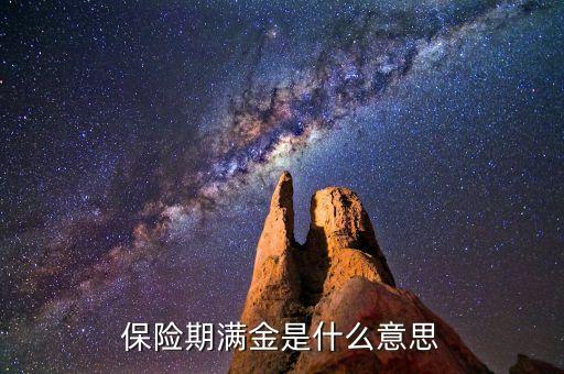 保險(xiǎn)期滿金是什么意思