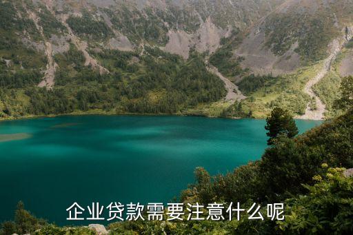 企業(yè)貸款需要注意什么呢