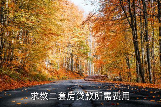 求教二套房貸款所需費用