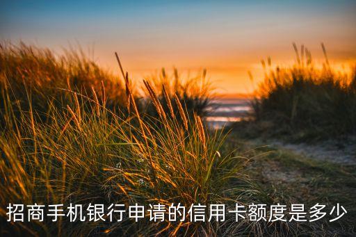 招商手機銀行申請的信用卡額度是多少