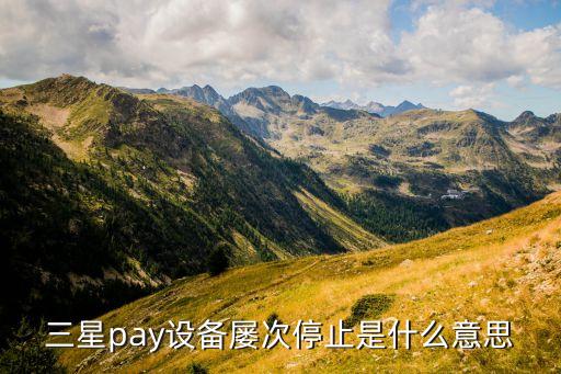 三星pay設(shè)備屢次停止是什么意思