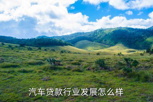 汽車貸款行業(yè)發(fā)展怎么樣