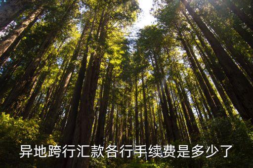 銀行卡異地跨行轉(zhuǎn)賬手續(xù)費多少，異地銀行轉(zhuǎn)賬如何收費
