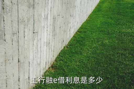 融e貸的利率多少，在工行融e借貸三萬的利息是多少