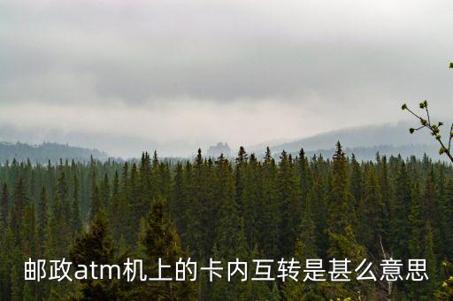 郵政atm機(jī)上的卡內(nèi)互轉(zhuǎn)是甚么意思