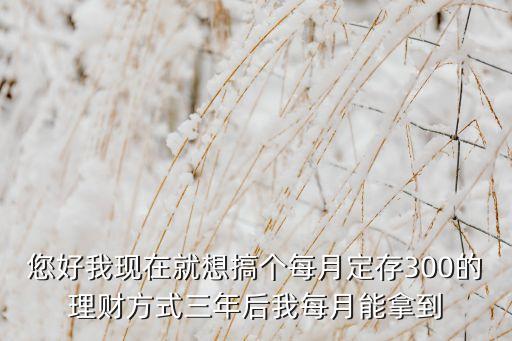 基金定投300三年后得多少，我想買基金定投長(zhǎng)期每月300元買3年就是10800元我可以收