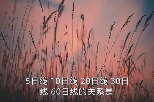 5日線 10日線 20日線 30日線 60日線的關(guān)系是