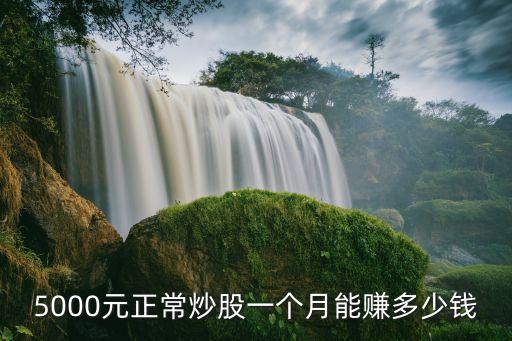 股票5000一個(gè)月賺多少，5000元正常炒股一個(gè)月能賺多少錢