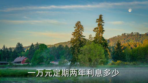 1萬(wàn)2年銀行利息多少錢，一萬(wàn)元存銀行兩年利息多少