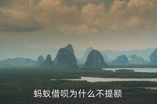 螞蟻借唄為什么不提額