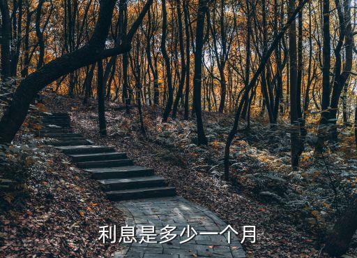 利息是多少一個月