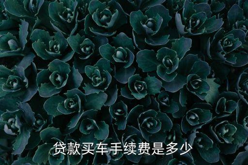 買車按揭要多少手續(xù)費(fèi)多少，貸款買車手續(xù)費(fèi)是多少