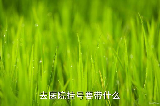 去醫(yī)院掛號(hào)要帶什么