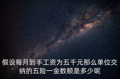假設(shè)每月到手工資為五千元那么單位交納的五險(xiǎn)一金數(shù)額是多少呢