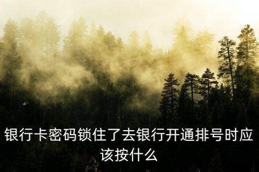 想激活銀行卡 外排號機上點什么，銀行卡密碼鎖住了去銀行開通排號時應該按什么