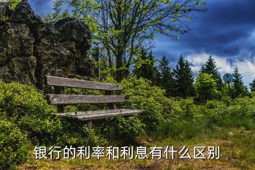 銀行的利率和利息有什么區(qū)別