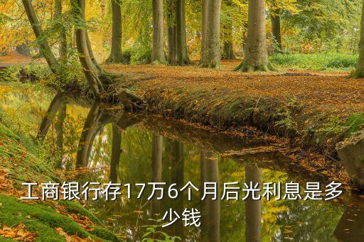 17萬放銀行一月多少錢，17萬6個月定期是多少
