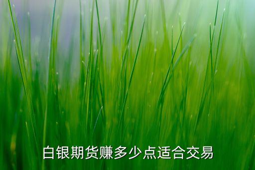 白銀期貨賺多少點(diǎn)適合交易