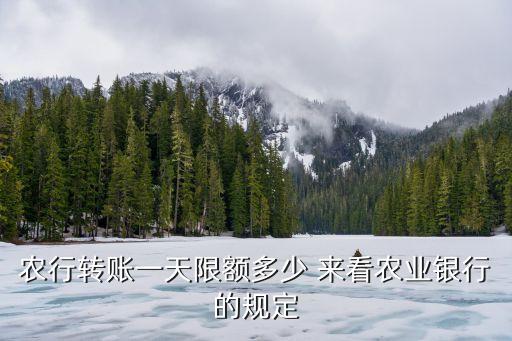 農(nóng)業(yè)銀行現(xiàn)金轉賬限額是多少，農(nóng)業(yè)銀行一天能轉多少錢