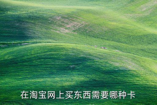 在淘寶網(wǎng)上買東西需要哪種卡