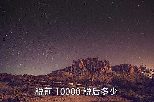 稅前 10000 稅后多少