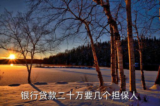 銀行貸款二十萬要幾個擔保人