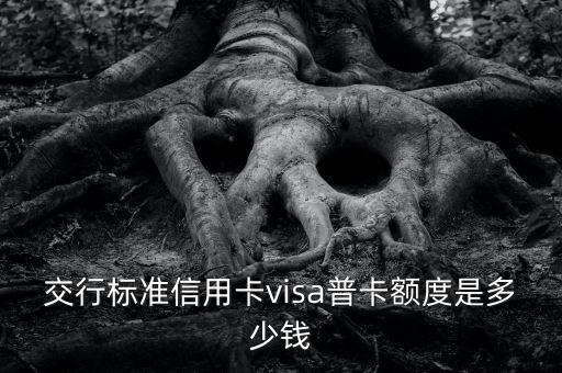 交通信用卡標(biāo)準(zhǔn)visa普卡額度多少錢，交行標(biāo)準(zhǔn)信用卡visa普卡額度是多少錢