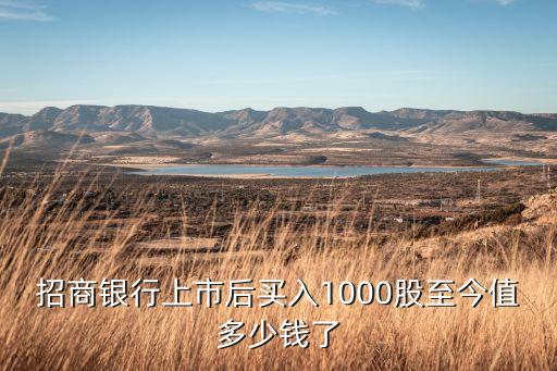 招商銀行上市后買入1000股至今值多少錢了
